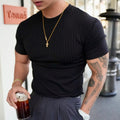 Men's Summer Sports Muscle Fitness T-Shirt (Crew Neck)
