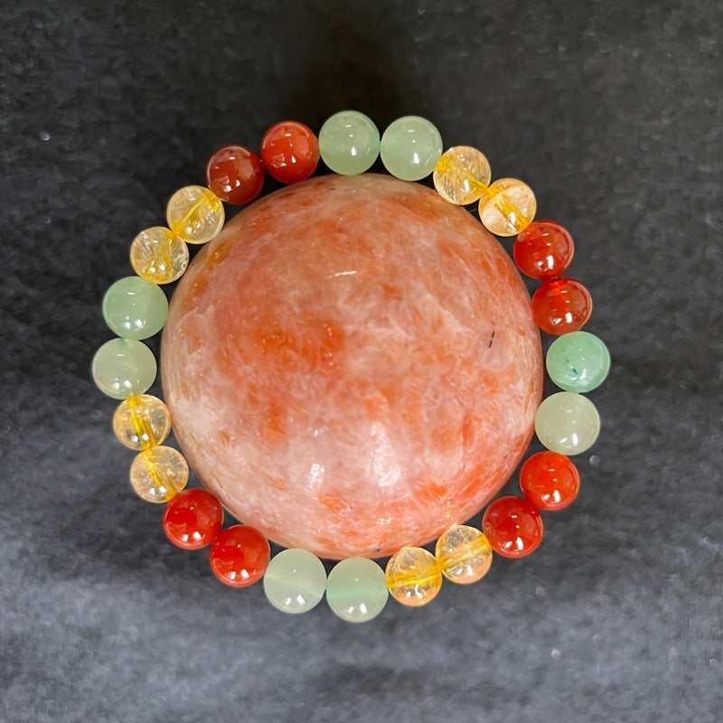 8mm Yellow Beaded Bracelet Bracelet Hand
