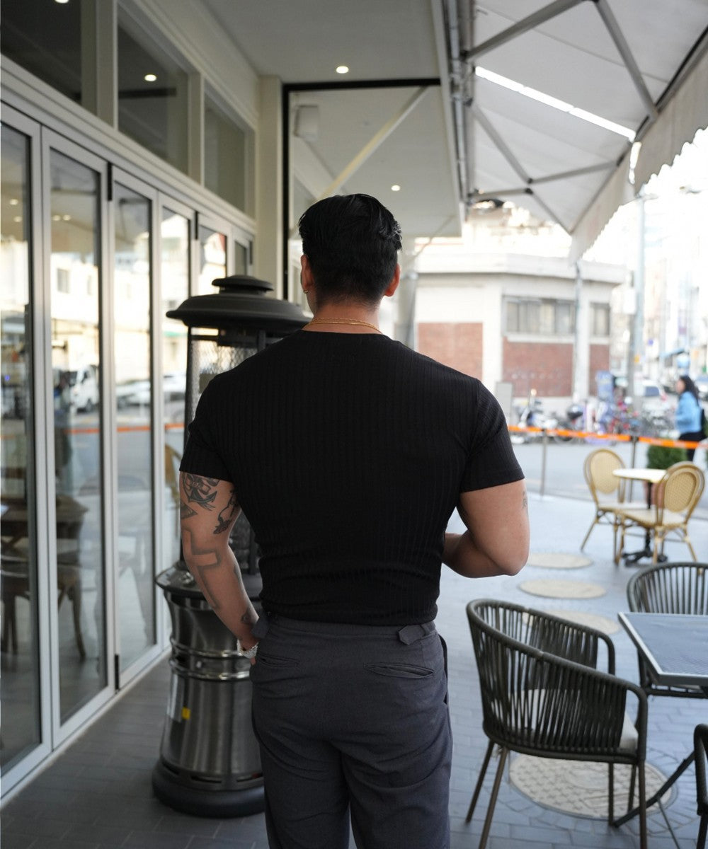 Men's Summer Sports Muscle Fitness T-Shirt (Crew Neck)
