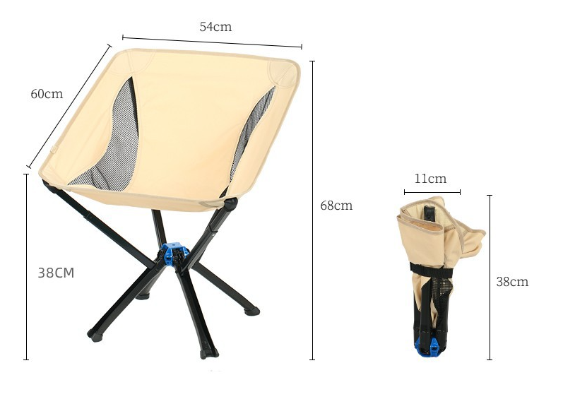Portable Folding Camping Chair with Backrest