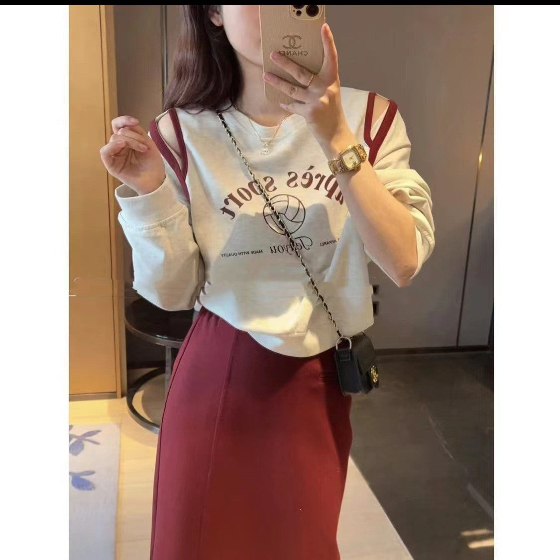 Off-Shoulder Casual Hoodie for Women in Spring